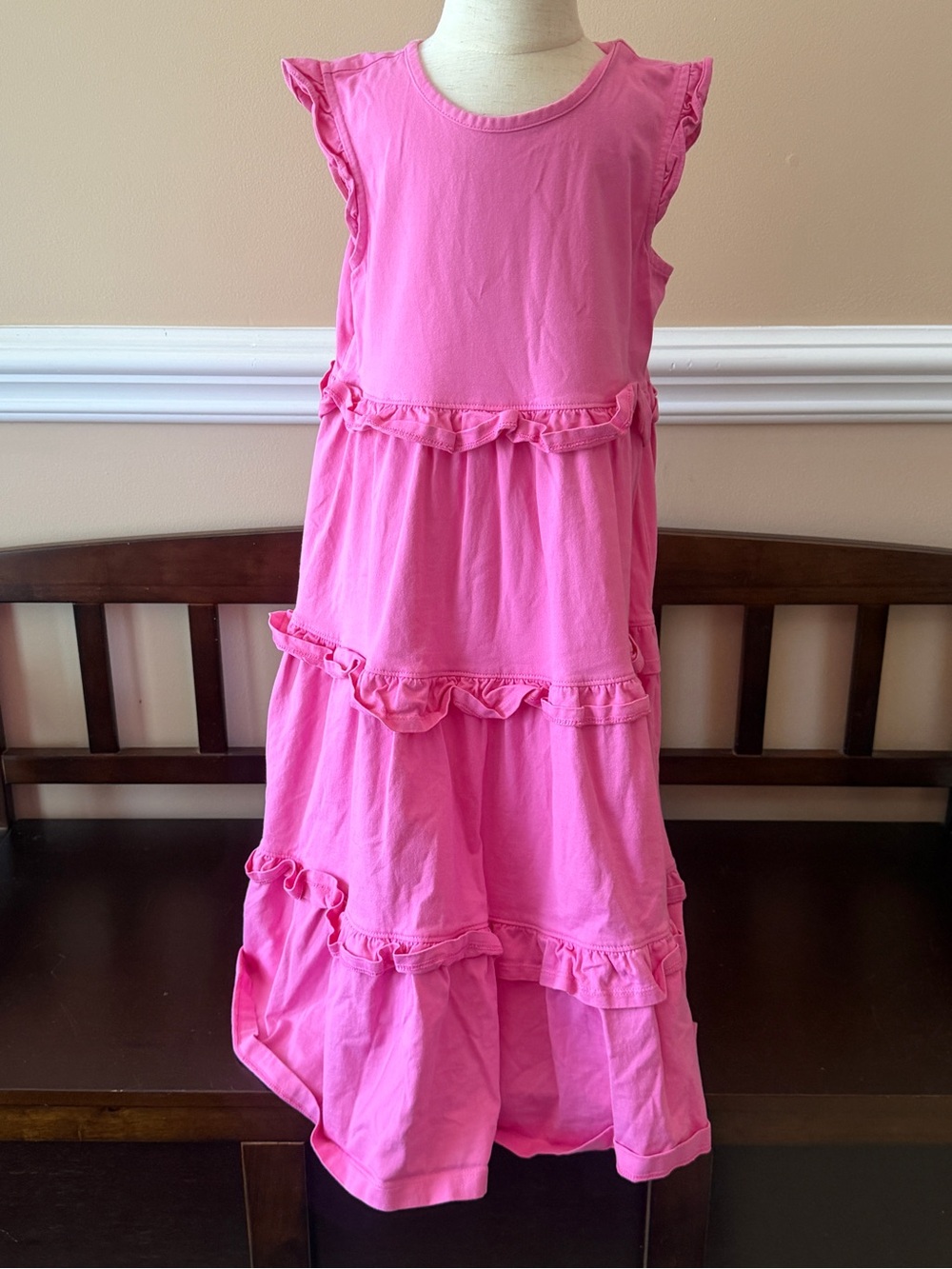 Hanna Andersson Pink Ruffle Tiered Dress